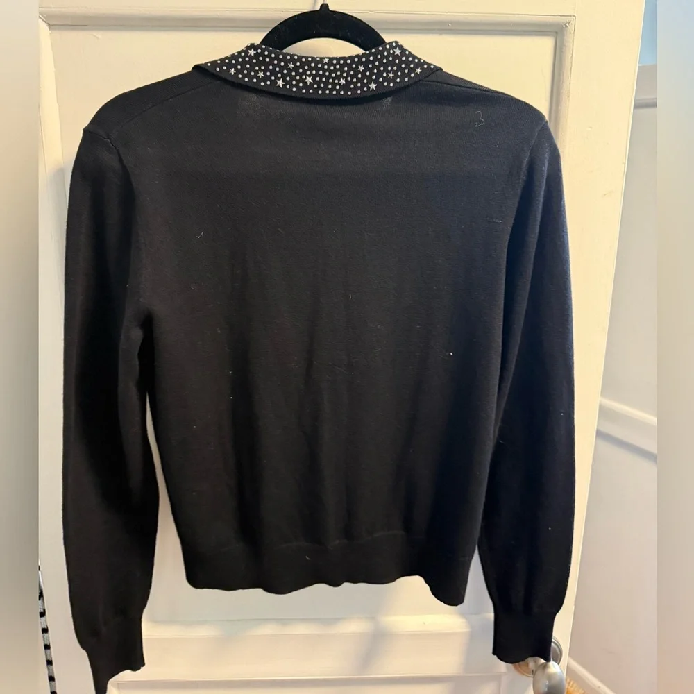 J.Society Black Cardigan with Studded Collar - Picture 6 of 7